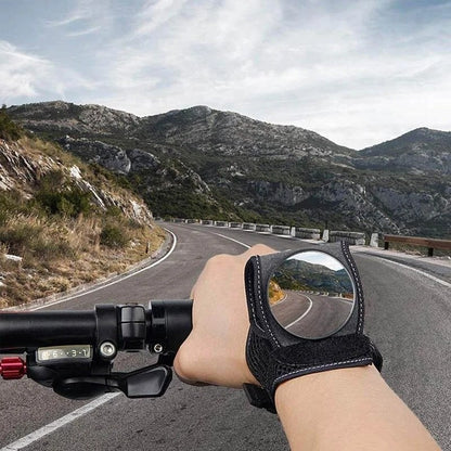 🚴Bicycle Wrist Rearview Mirror –✅  Adjustable Safety Reflector for All Riding