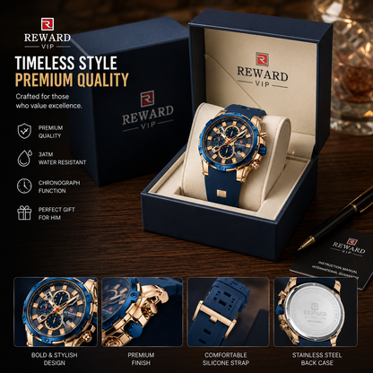 ⌚ REWARD Quartz Sports Watch ✨ Stylish • Luminous • Water Resistant
