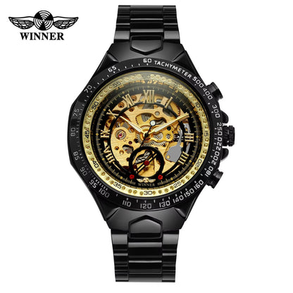 Hot Selling T - Winner Watch Men Watches Jam Tangan Forsining Stainless Steel Band Men's Luxury Brand Skeleton Automatic Watch
