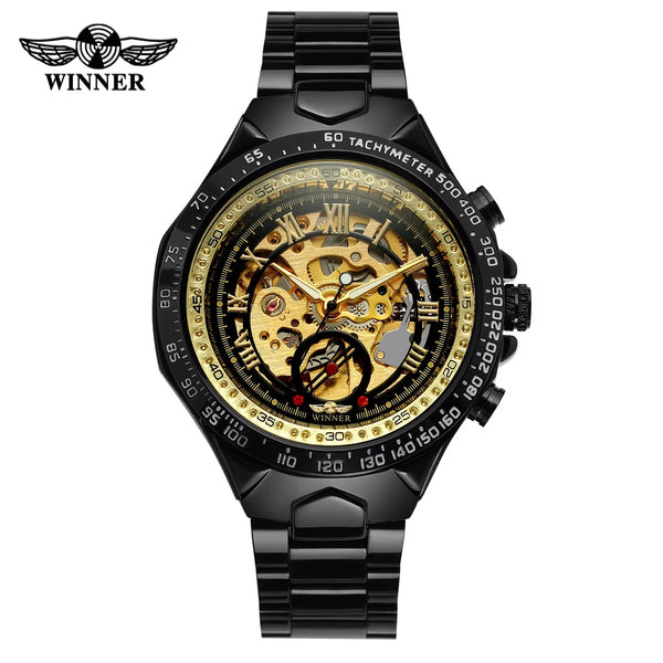 Hot Selling T - Winner Watch Men Watches Jam Tangan Forsining Stainless Steel Band Men's Luxury Brand Skeleton Automatic Watch
