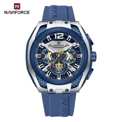 ⌚ NAVIFORCE NF8063 | Luxury Men's Sports Watch 💙 Comfortable Silicone Strap 🔥 Modern & Elegant